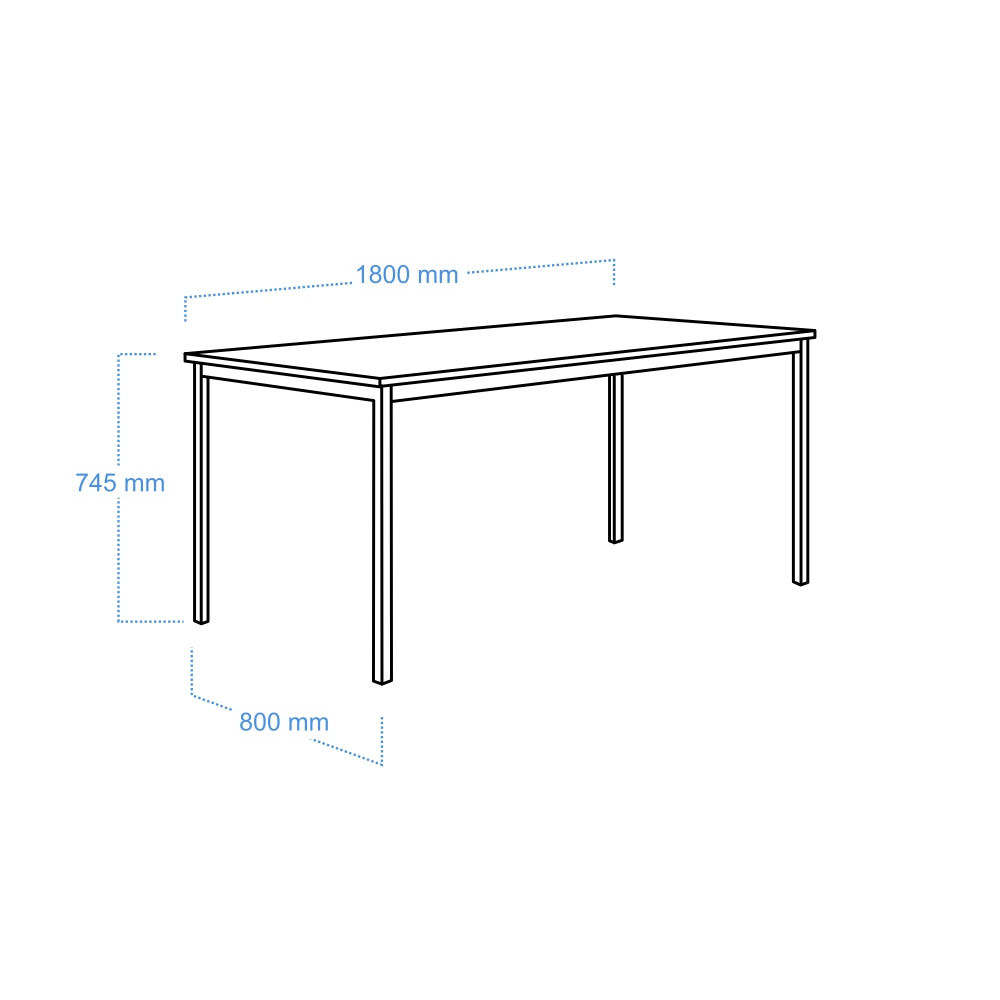 DESK WOOD 180/80